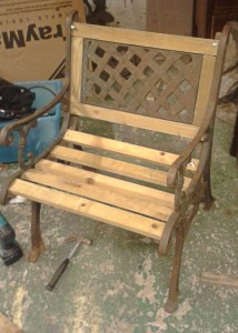timber & iron chair